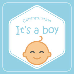 happy birthday, holiday, baby shower celebration greeting and invitation card. there are shoes, moon, dress. vector illustration. text can be added