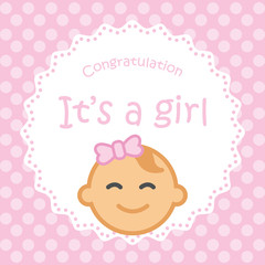 happy birthday, holiday, baby shower celebration greeting and invitation card. there are shoes, moon, dress. vector illustration. text can be added