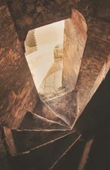 Obraz na płótnie Canvas Inside the Minaret of a ubn tulun Mosque