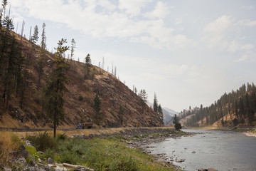 Clearwater river view west of Kamiah