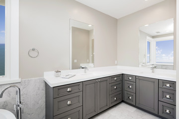 Bathroom furniture with mirrors