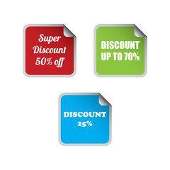 colors discount labels and banners