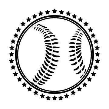 sober baseball emblem or label icon image vector illustration design 