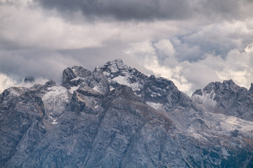Fototapeta na wymiar Tall towers of Cadini di Misurina in Dolomite Alps