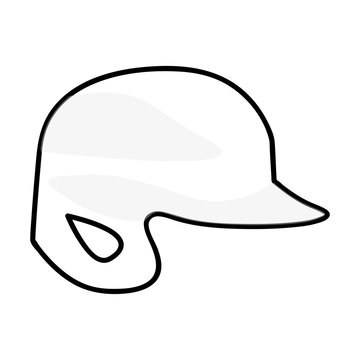 baseball helmet icon image vector illustration design 
