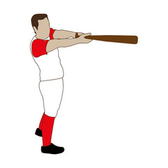 baseball player icon image vector illustration design 