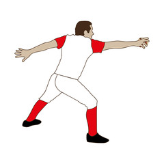 baseball player icon image vector illustration design 