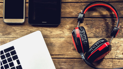 Concept technology equipment in the recording.