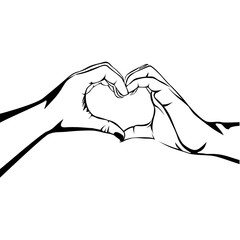 hands making heart gesture image vector illustration design 
