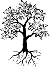 Fototapeta premium black tree silhouette for your design