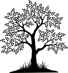 black tree silhouette for your design