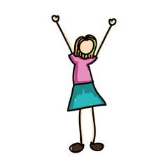 cartoon woman icon image vector illustration design 