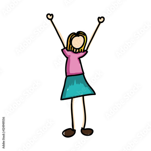 "cartoon woman icon image vector illustration design " Стоковое