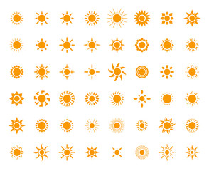 Set of sun images for you design