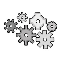 gear cartoon icon image vector illustration design 