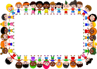 happy children different races