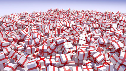 Fototapeta premium Thousands of gift boxes
