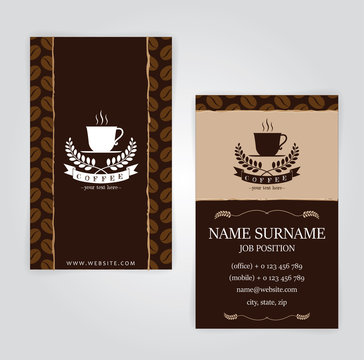 business card coffee template, For Coffee shop