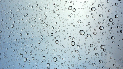 Close-up of water drops on glass surface as background