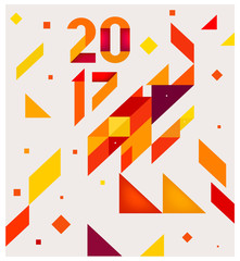 New Year 2017 Geometric abstract background