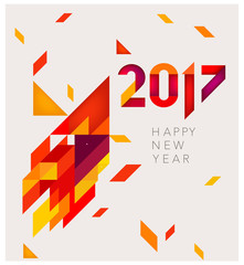 New Year 2017 Geometric abstract background