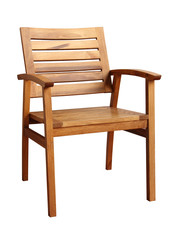 Wooden chair isolated on white background