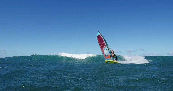 Windsurfing, summer fun extreme sport