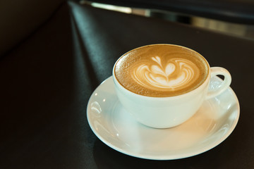 Hot latte coffee