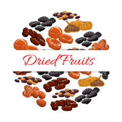 Dried fruits product emblem
