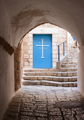 Quiet street in old city Yafo-Israel