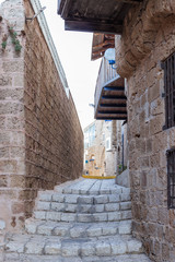 Quiet street in old city Yafo-Israel