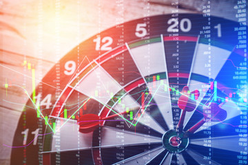 dartboard business strategy ideas concept