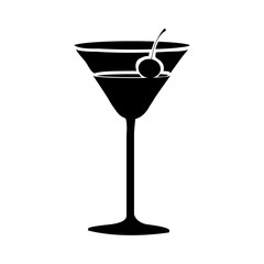 cocktail glass icon image vector illustration design 