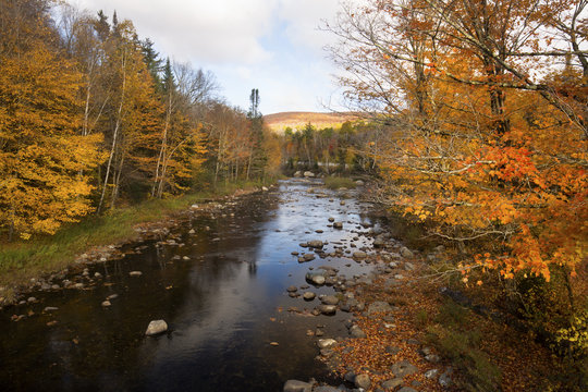 The Ammonusuc River flows through the White Mountains, New Hamps