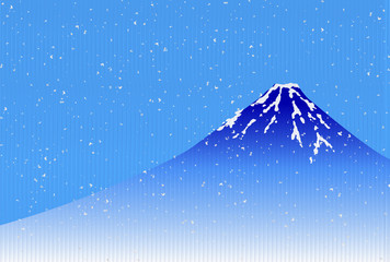 Fototapeta na wymiar 富士山　年賀状　風景　背景