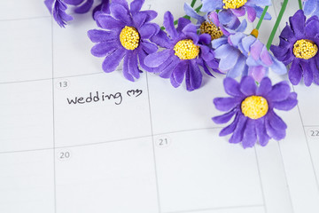 Reminder Wedding day in calendar