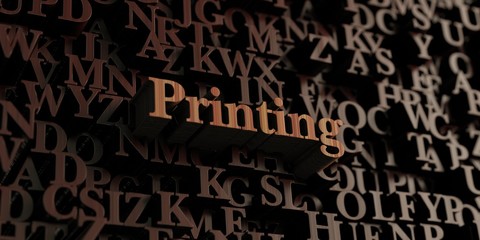Printing - Wooden 3D rendered letters/message.  Can be used for an online banner ad or a print postcard.