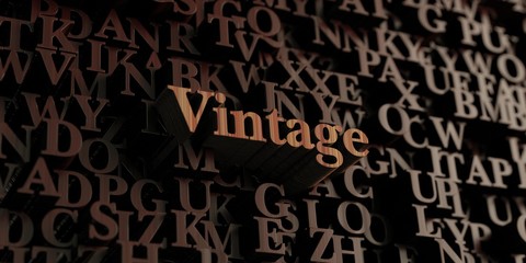 Vintage - Wooden 3D rendered letters/message.  Can be used for an online banner ad or a print postcard.