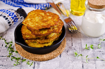 Traditional potato pancakes