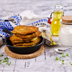 Traditional potato pancakes