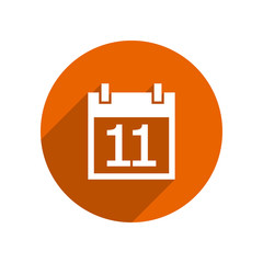 simple kalender icon circle orange