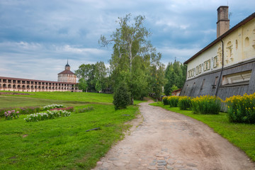 Fototapeta na wymiar Cyril-Belozersky Monastery. View Vologoda tower. Vologda region
