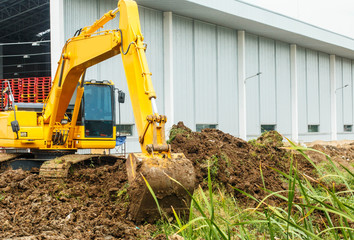 Obraz premium Excavator in action