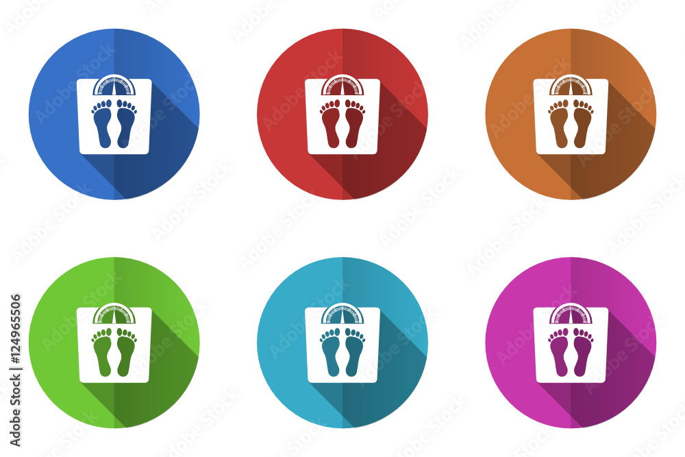 Poster flat design vector icon set