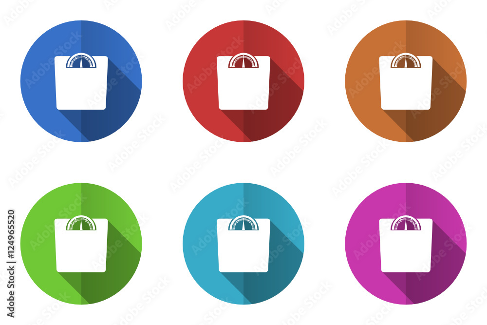 Poster flat design vector icon set