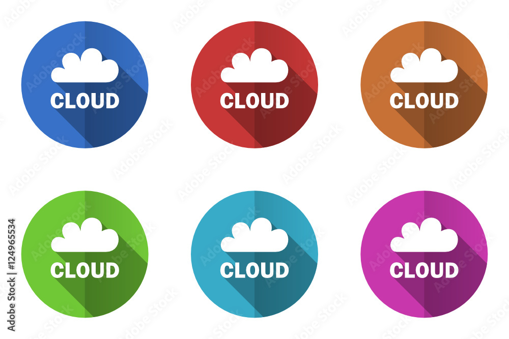 Poster flat design vector icon set