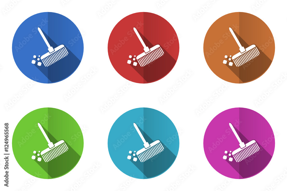 Poster Flat design vector icon set