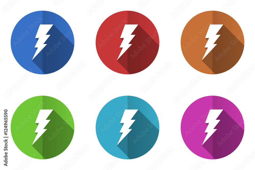 Poster flat design vector icon set
