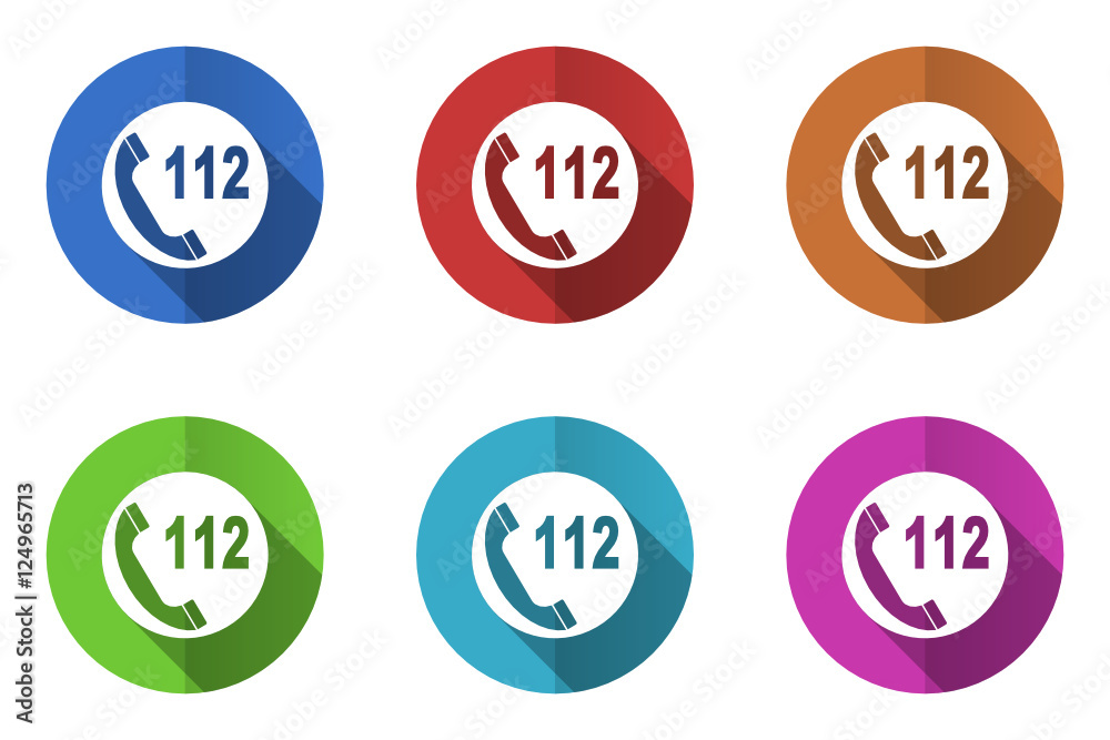 Poster Flat design 112  vector icons