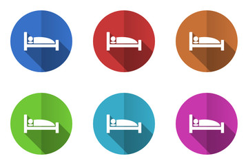 Flat design hotel vector icons